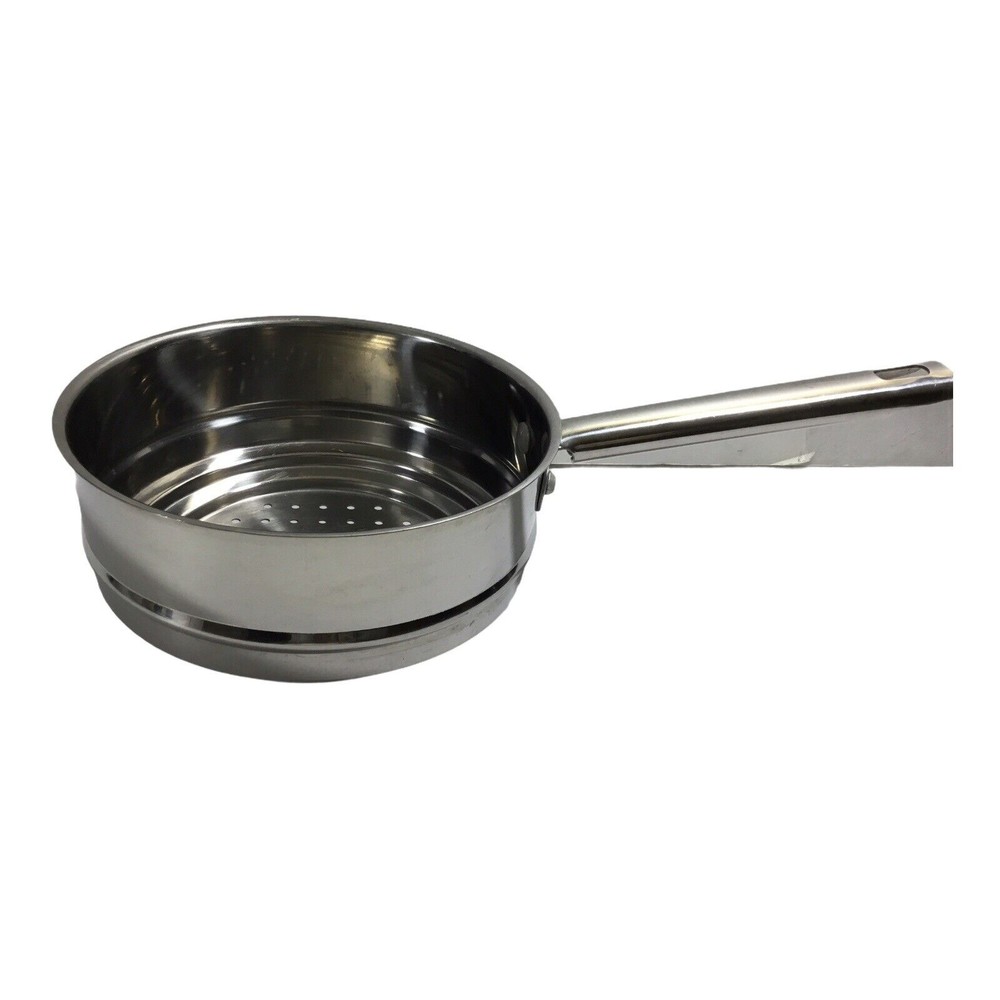 Stainless Steel Steamer Insert  2 3/4 Qt with 7" Long Handle 8.25" x 4"